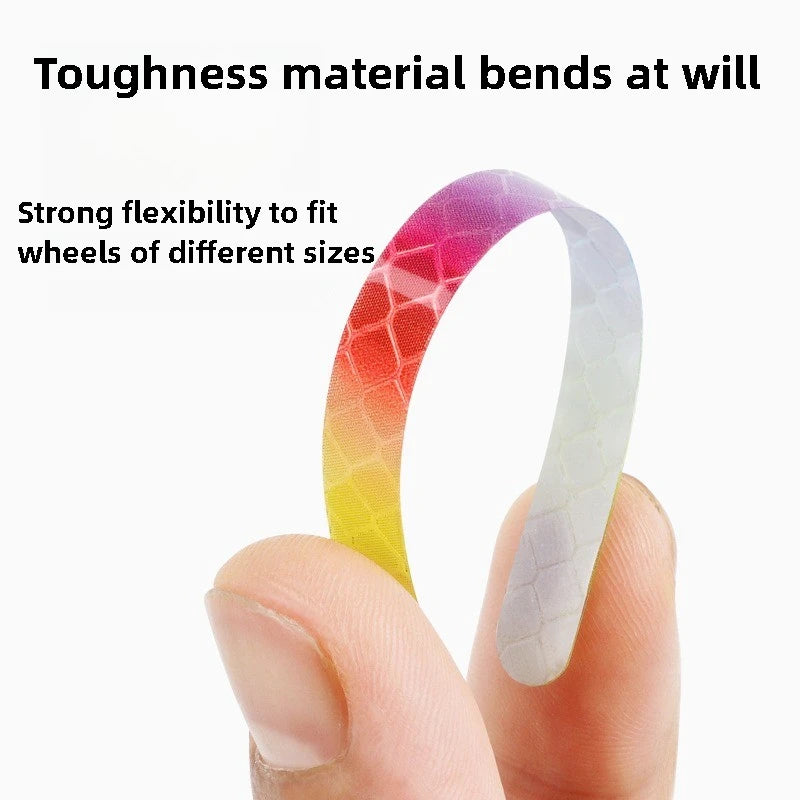 Reflective Tire Stickers for Bicycle Safety Rim Sticker Tape Kids Balance Bike Reflective Stickers Motorcycle Car Wheel Decals
