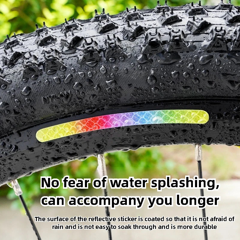 Reflective Tire Stickers for Bicycle Safety Rim Sticker Tape Kids Balance Bike Reflective Stickers Motorcycle Car Wheel Decals