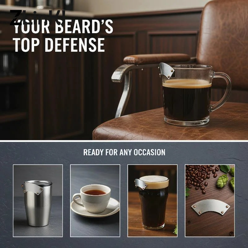 Mustache Guard For Drink Stainless Steel Mustache Protector For Cup Decorative Innovative Drinking Supplies
