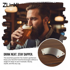 Mustache Guard For Drink Stainless Steel Mustache Protector For Cup Decorative Innovative Drinking Supplies