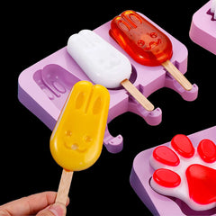 Silicone World DIY Ice Cream Silicone Molds Homemade Handheld Popsicle Mold Cheese Stick Mold Ice Pop Ice Tray With Lid