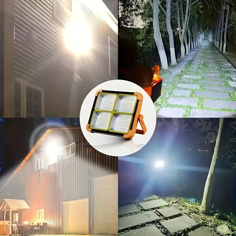 Super Bright Solar Handheld Light Rechargeable Spotlight Garden Outdoor Camping Portable High Power Emergency Lighting Lantern