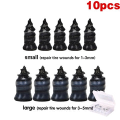 10PCS Vacuum Car Tyre Repair Rubber Nail Set Universal Tire Screw Tubeless Repair Tools Accessories Kit for Motorcycle Truck