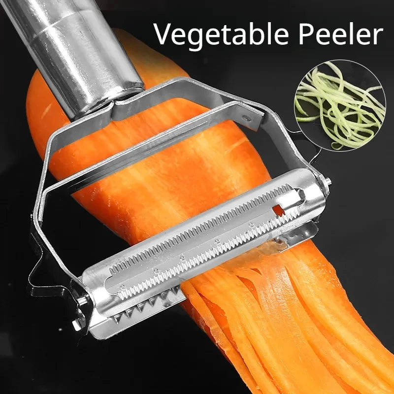 Multifunctional Vegetable Peeler Stainless Steel Potatoes Carrots Grater Fruit Peeler Cutter Melon Planer Kitchen Gadgets