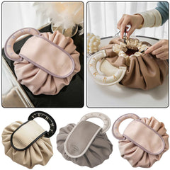 Portable Makeup Bag for Daily Use Fashion Women Large Capacity Travel Toiletry Bags Ladies Drawstring Cosmetic Storage Pouch