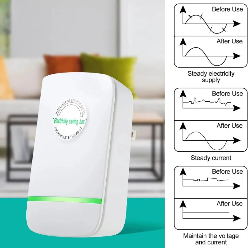 2026 New Energy Saving Device Household Power Saver Plug in Reduces Energy Costs Stabilize Voltage and Protect Circuit