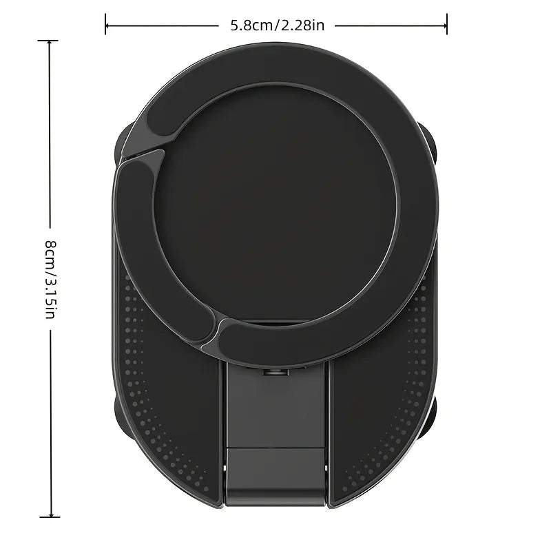 3-in-1 Magnetic Phone Holder Suction Cup Carabiner 360° Rotatable Foldable Portable Lazy Stand for Phone Tablet Desktop Wall