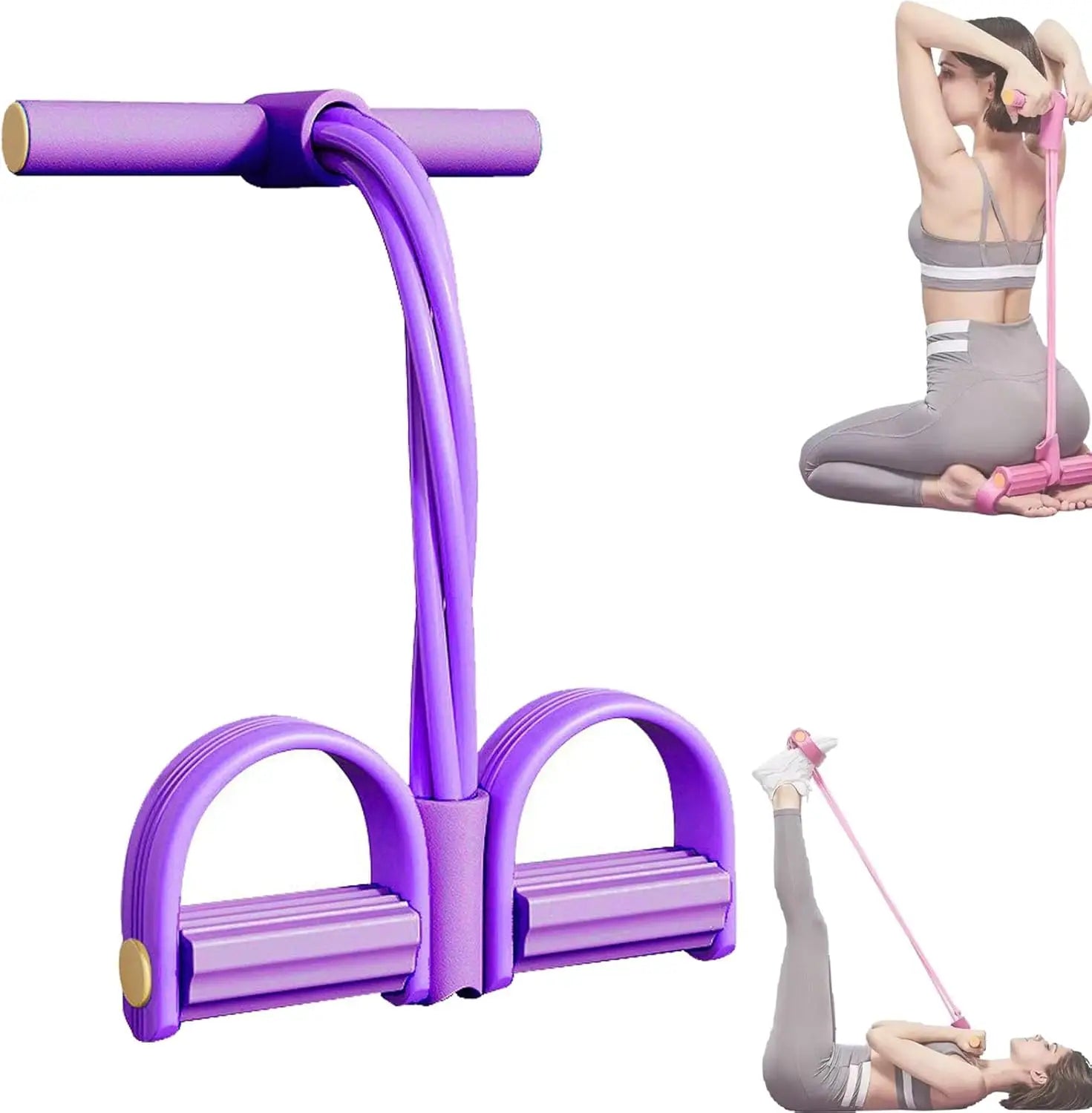 Tensioner Multi-Functional Household Fitness Yoga Abdominal Strengthening Elastic Band Tension Rope Sit-Up Assistive