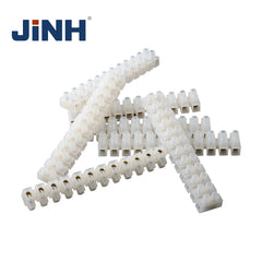 JINH 10Pcs H Type electric connector strip Wire connector Barrier Electirc Strip Block Terminal Plastic Screw terminal block