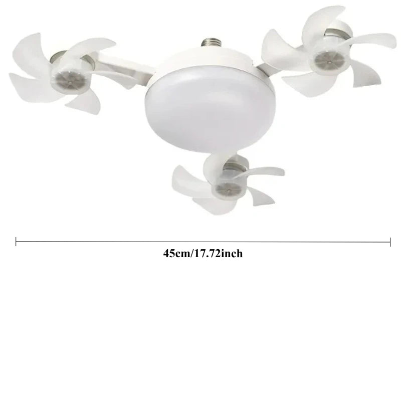 Unmanned Aerial Vehicle Silent Ceiling Fan Light Remote Control Dimming Multi-color LED Living Room Bedroom Ceiling Fan Light