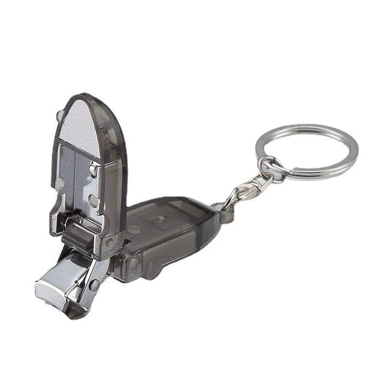 1/2/3PCS Keychain Finger Nail Clippers Mini Foldable Stainless Steel Nail Cutter with Nail Files For Outdoor Travel