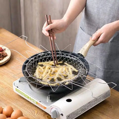1pcs Stainless Steel Foldable Multifunctional Fryer Basket French Fry Strainer Kitchen Appliance Is Durable