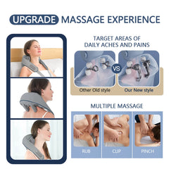 Foreverlily  Neck And Shoulder Massager Wireless Shoulder And Back Kneading Massage Shawl Trapezius Neck Cervical masajeador