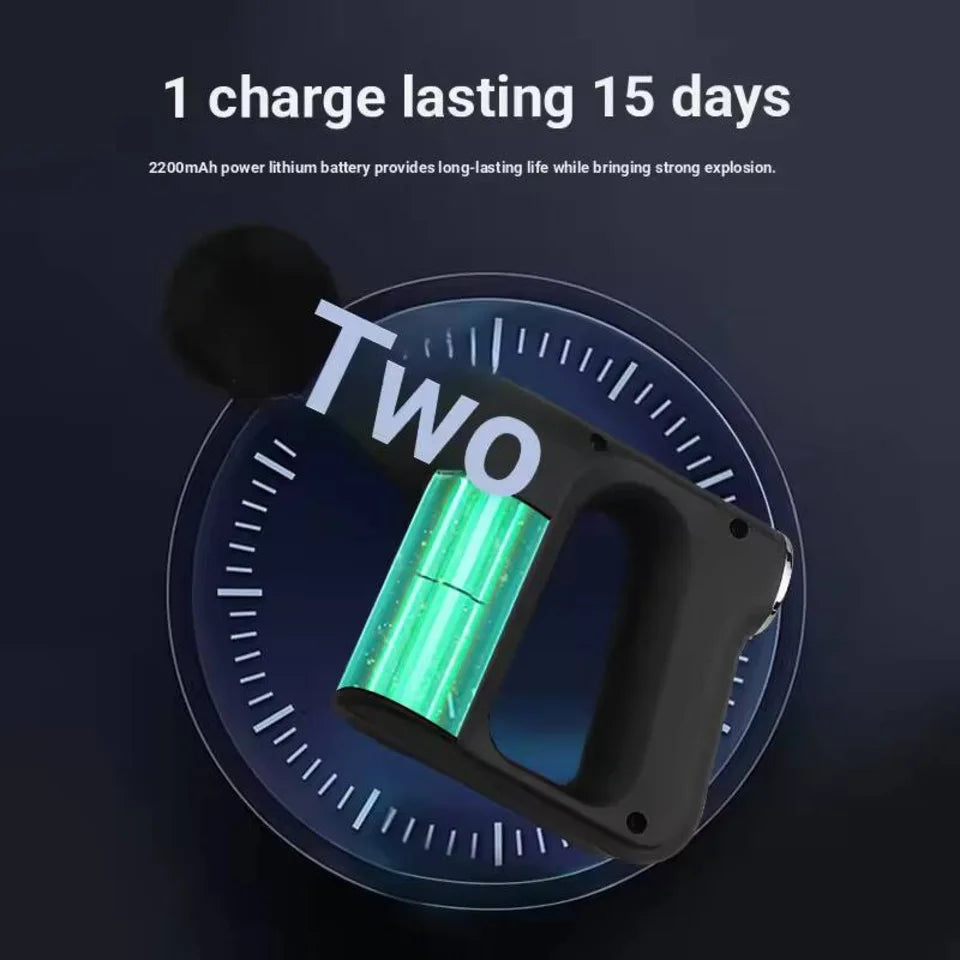 Minimalist Matte Finish Muscle Massager | Durable Composite Shell, Low Noise Electric Body Relaxer, One-button Control For Home