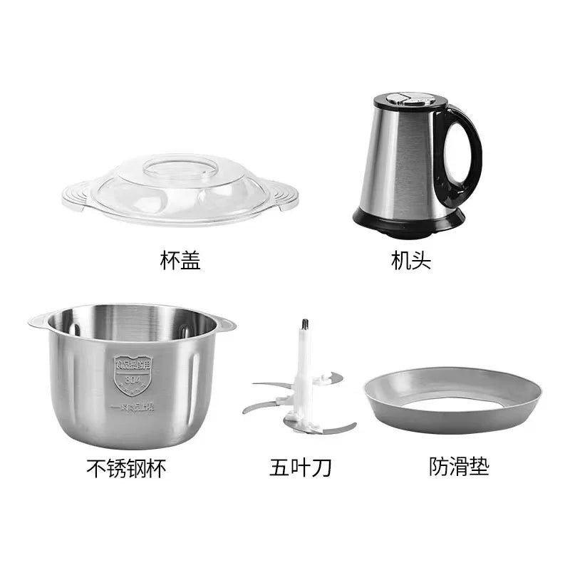 Kitchen Multi-functional Salad Vegetable Stainless Steel Meat Grinder for Baby Food, Onion and Fruits