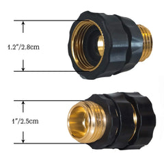1set Garden Hose Quick Release connect coupler, Metal Hose Fitting Quick Connector 3/4" GHT Male and Female Adapter Garden Water
