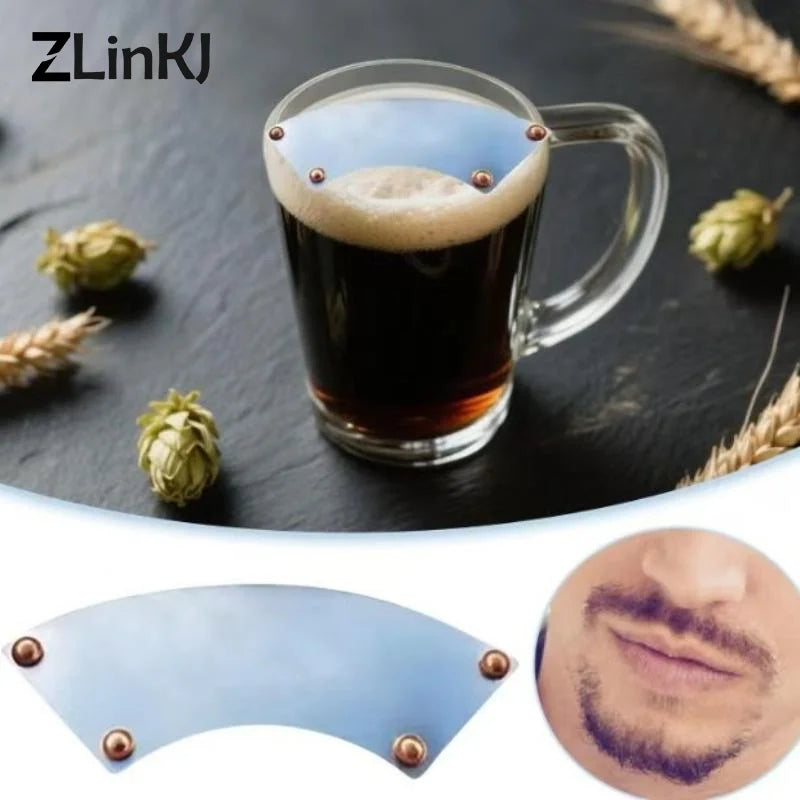Mustache Guard For Drink Stainless Steel Mustache Protector For Cup Decorative Innovative Drinking Supplies