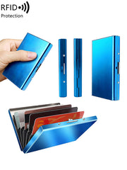 MIYIN credit card holder stainless steel credit card holder metal ID card holder RFID wallet female or male business card holder