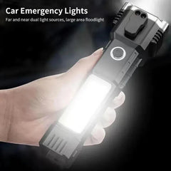 Waterproof multi-functional hand lamp, which can be used as a car safety hammer and a lighting lamp for outdoor family camping