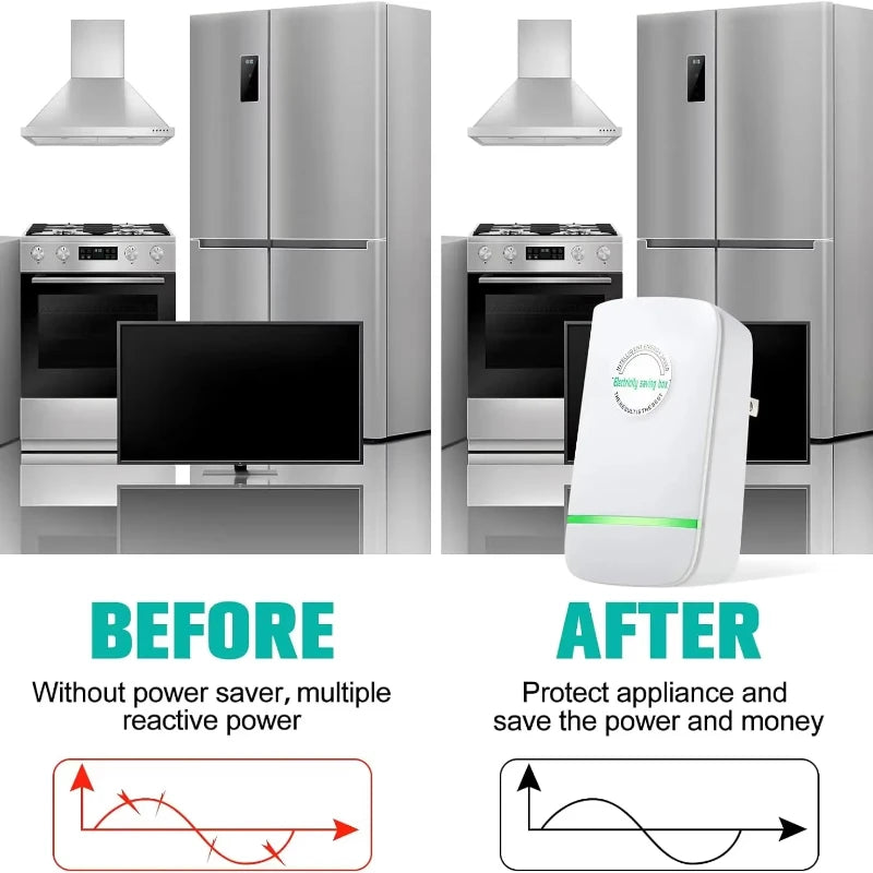 2026 New Energy Saving Device Household Power Saver Plug in Reduces Energy Costs Stabilize Voltage and Protect Circuit