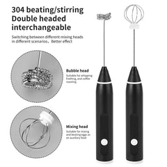 Powerful Milk Frother Wand Mini Handheld Milk Frother Whisk Rechargeable Drink Mixer for Coffee Lattes